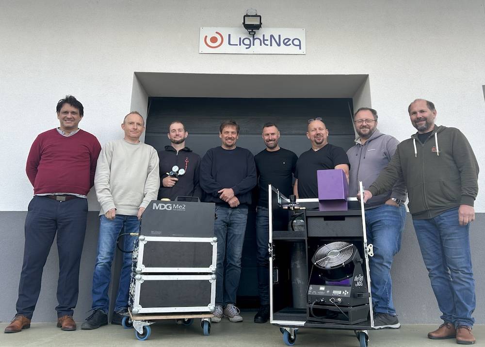 L'équipe LightNeq avec au centre Nicolas Duhamel de MDG
